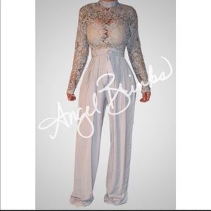 Pictorial Grey jumpsuit Angel Brinks